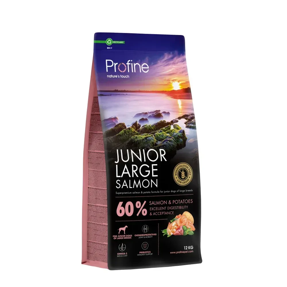 Profine Large Junior Salmon & Potatoes сухий корм для цуценят великих порід з лососем, 12 кг