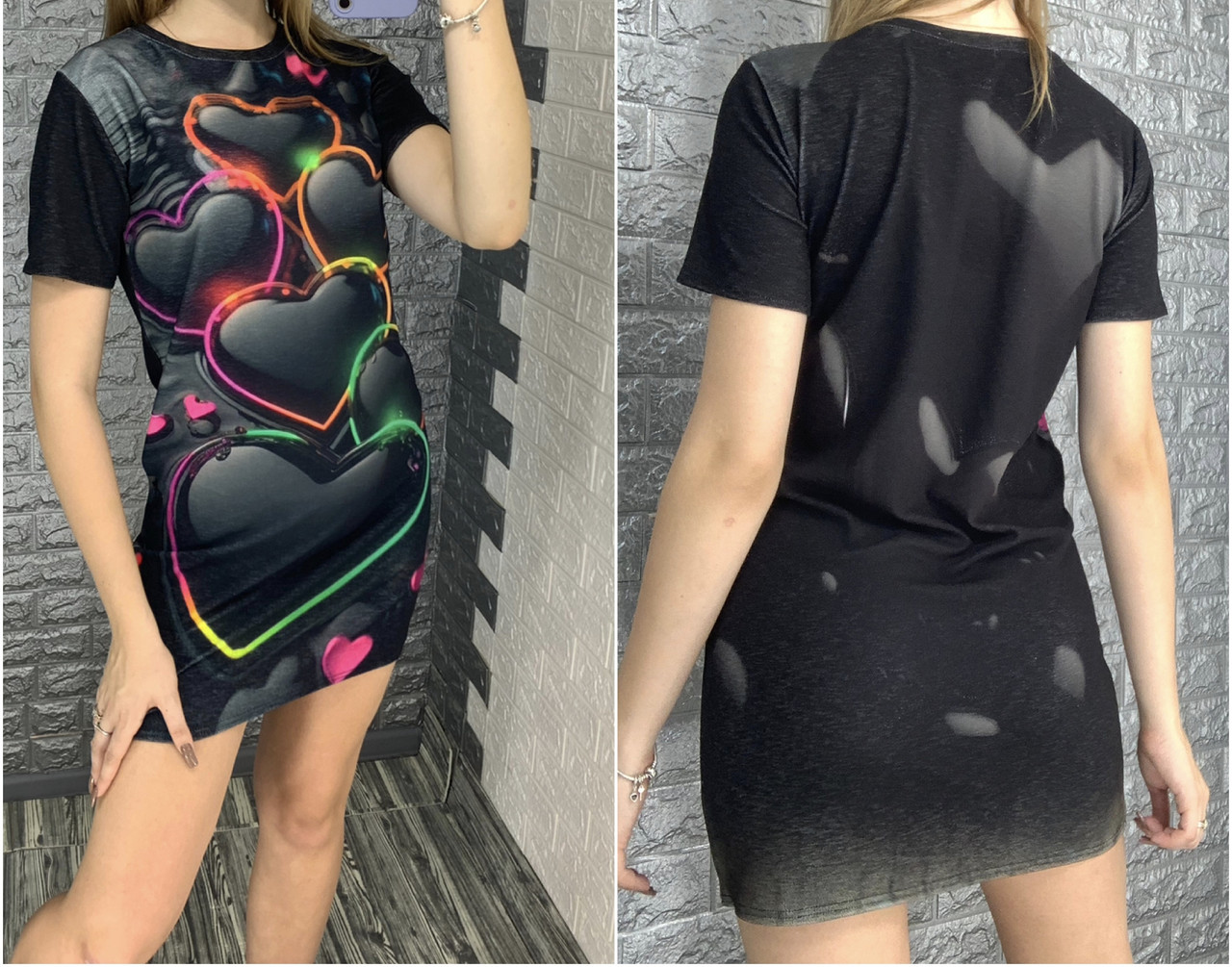 Жіноча літня сукня з сердечками,РОЗМІР ТІЛЬКИ 48, фото 1