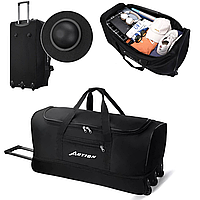 Сумка дорожная на колесах раскладная на 100 л, прочная дорожная вместительная сумка на колесиках
