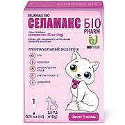 Селамакс Біо Selamax Bio краплі від глистів, бліх, кліщів для кішок вагою від 2,5 до 7,5 кг, 1 піпетка