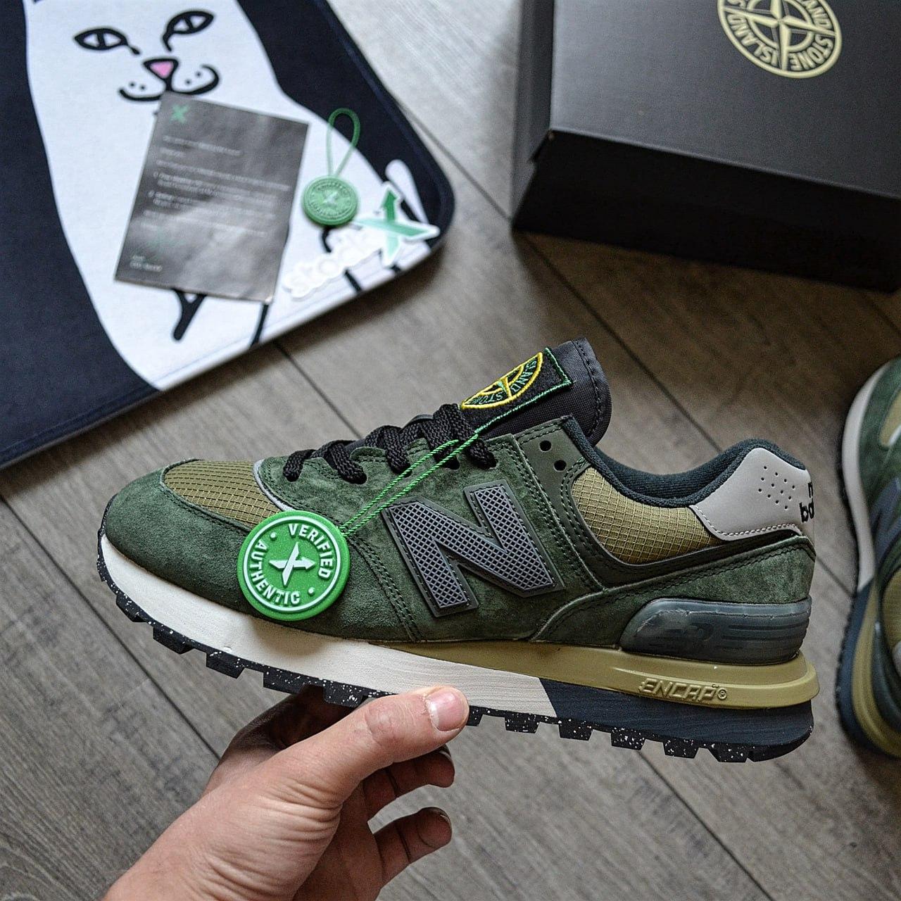 Чоловічі кросівки New Balance 574 Legacy 'Dark Green' Stone стон айленд весна-осінь . Живе фото - фото 1 - id-p2726081859