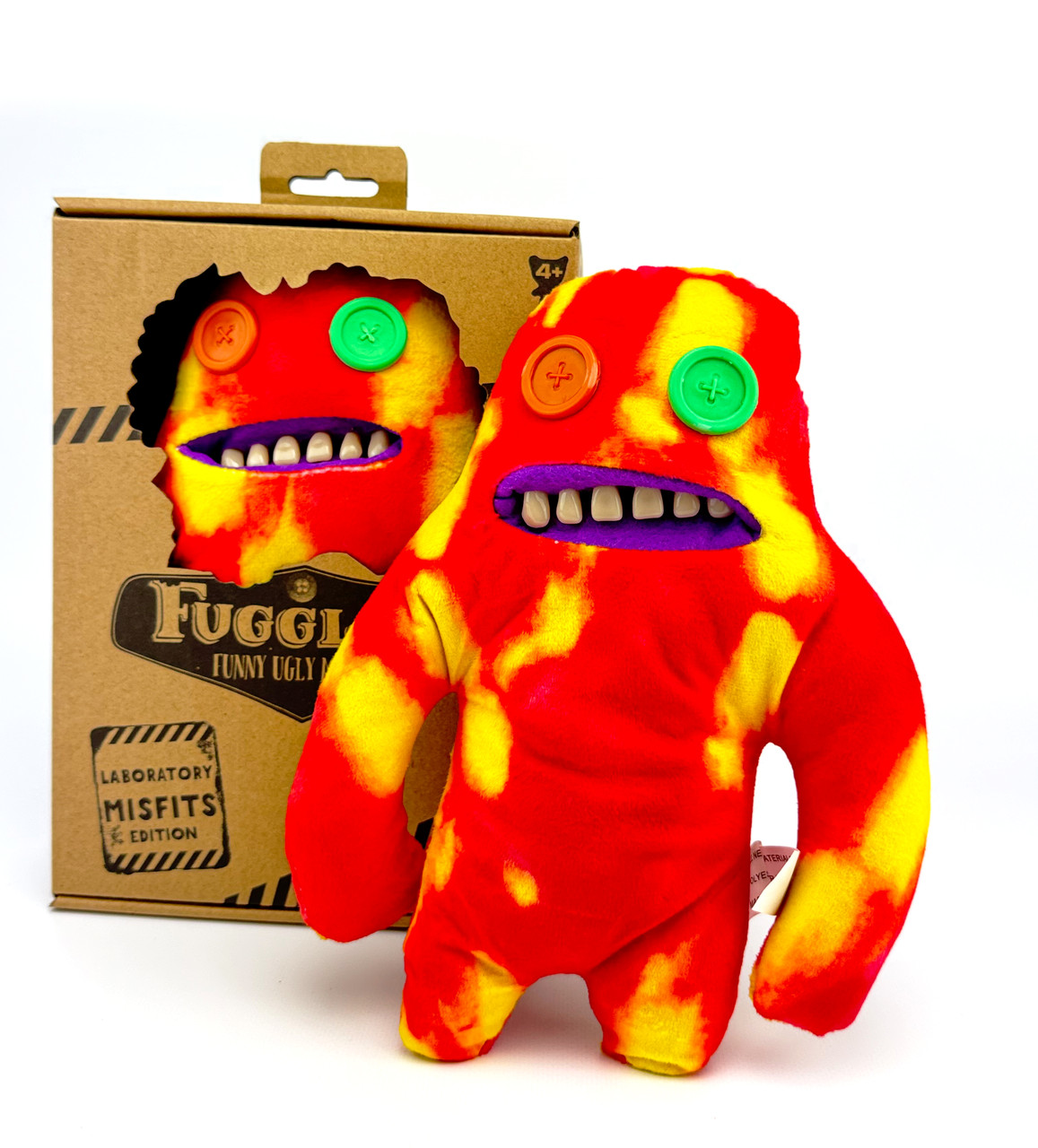 Велика М'яка іграшка Фуглер Нерішучий Вогняний Fuggler Funny Ugly Monster Оригінал (червоний монстр, 25 см), фото 1