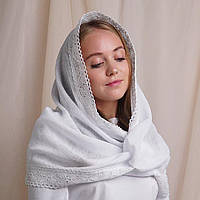 Хомут Снуд "Кароліна" для дорослих Молочний Льон арт.91449138  50*110 см.(р)