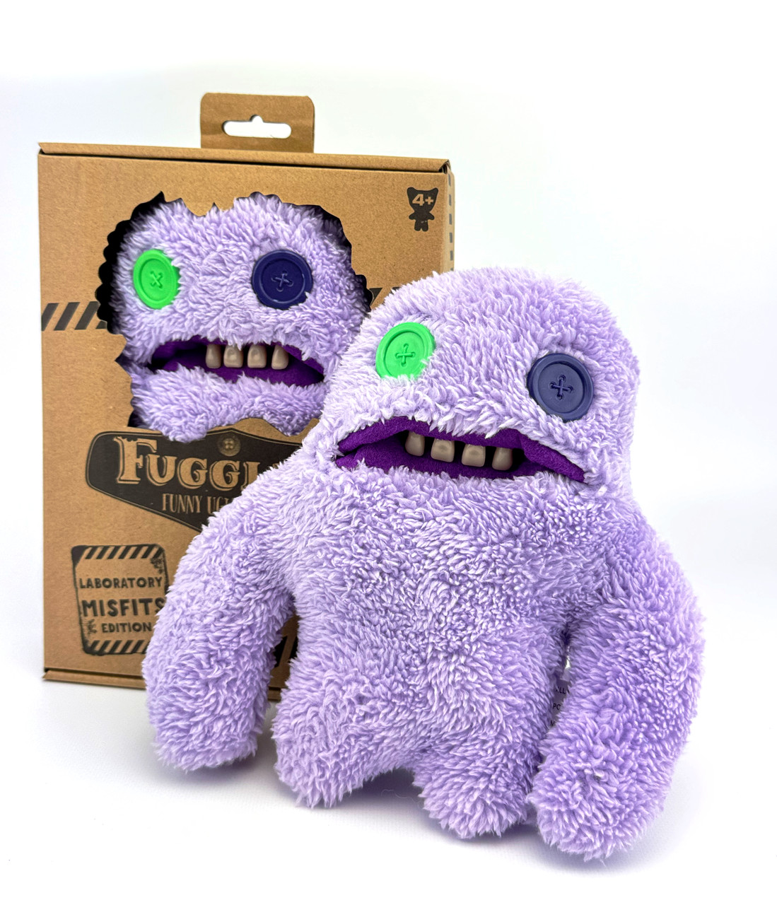 Велика М'яка іграшка Фуглер Двоокий Єтті Fuggler Funny Ugly Monster Оригінал (фіолетовий монстр, 25 см), фото 1