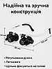 Лупа-окуляри бінокулярні окуляри з LED підсвіткою / окуляри для ремонту 8-23х з підвіткою, фото 6