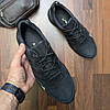 Чоловічі шкіряні кросівки (натуральна шкіра) чорні демісезонні для чоловіків на весну осінь, розміри 40-45, фото 4