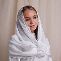 Хомут Снуд "Ніжність" для дорослих Білий Шифон арт.91450259  50*110 см(р)