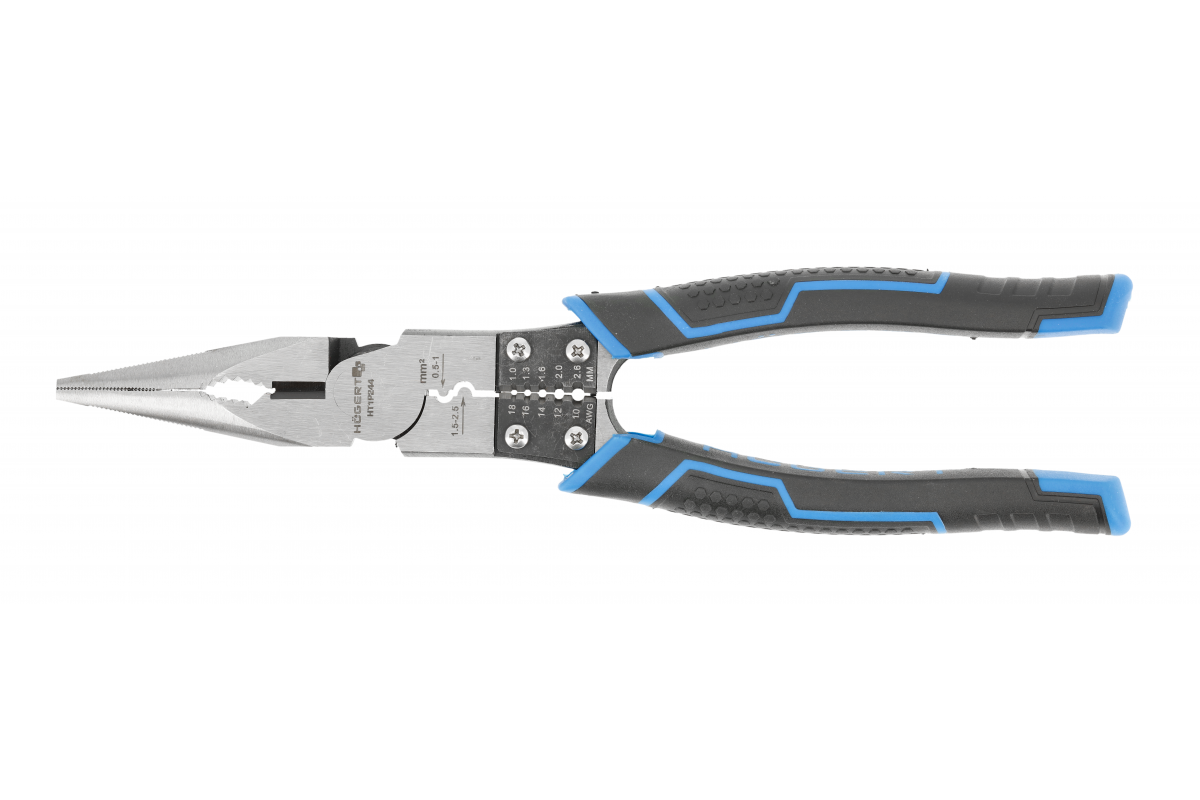 Багатофункціональні подовжені плоскогубці Hogert для майстрів (HT1P244), фото 1