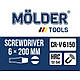 Шліцева викрутка Molder 6x200 мм ручний інструмент для роботи з кріпленнями (MT32011), фото 2