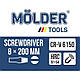 Отвертка шлицевая Molder, SL8x200mm (6шт/уп), фото 2