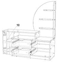 Тумба під телевізор Шератон 1260х1200х420мм Алекса-СМ, фото 2