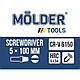 Отвертка шлицевая, ударная с шестигранной опорой Molder, SL5x100mm (12шт/уп), фото 2