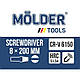 Ударна шліцева викрутка з шестигранною основою Molder SL 8x200 мм (MT33007), фото 2