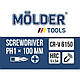Ударна хрестова викрутка з шестигранною основою PH1 100 мм Molder (MT33102), фото 2
