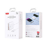 Адаптер мережевий XO L133 3USB, 3Type-C, QC, 1.5 м, білий, фото 9