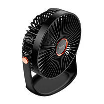 Вентилятор настільний акумуляторний HOCO DF12, чорний, фото 2