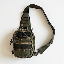 Сумка через плече тактична піксель