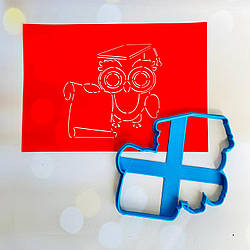 Вирубка з трафаретом для пряника Сова з сувоєм