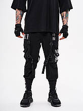 Карго штани з принтами Крипто чорний XS, S, M, L, XL, XXL S