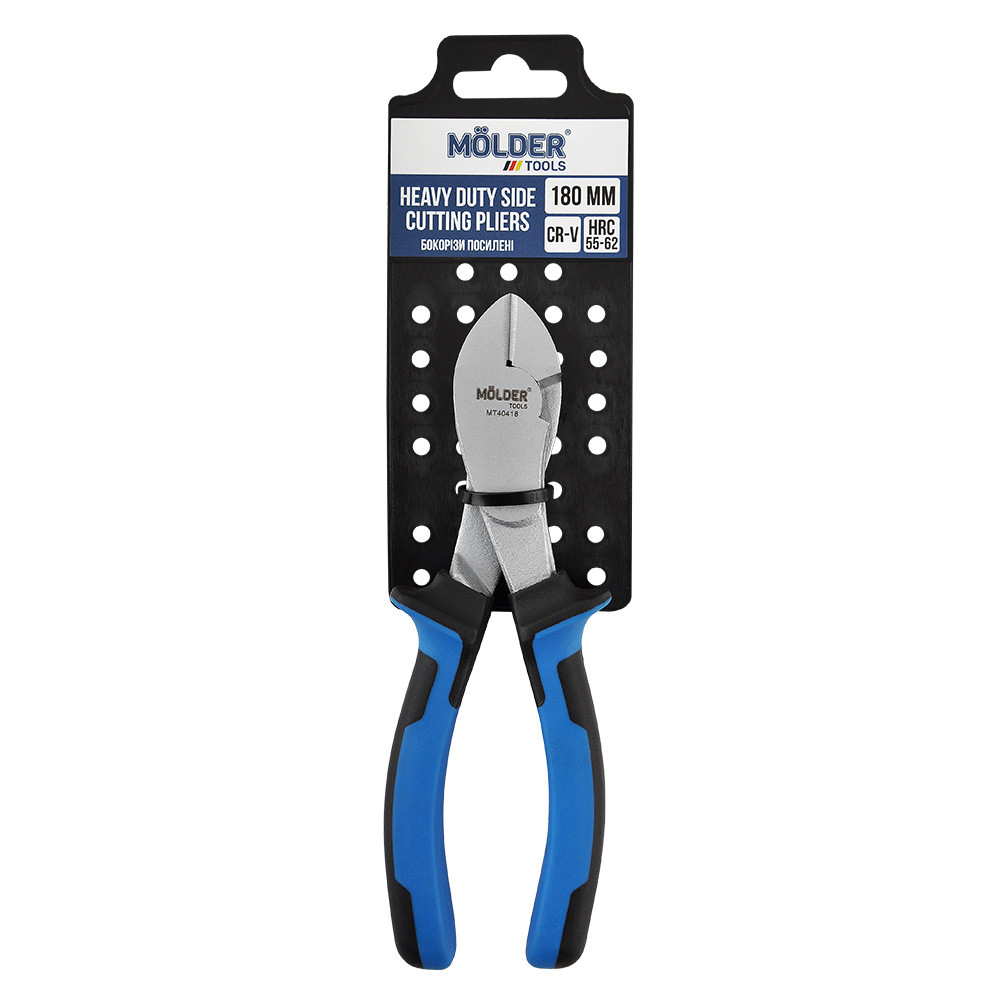 Бокорізи посилені MOLDER 180мм, Cr-V, HRC 55-62, сатинове покриття, двокомпонентна ручка (60шт/ящ), фото 1