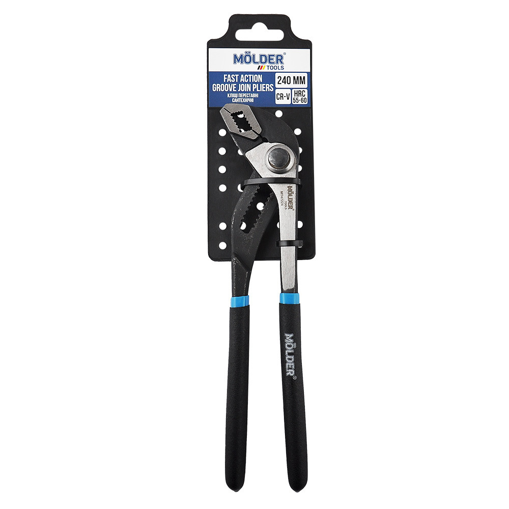 Сантехнічні переставні кліщі 240 мм трубний гайковий Cr-V HRC 55-60 Molder (MT47224), фото 1