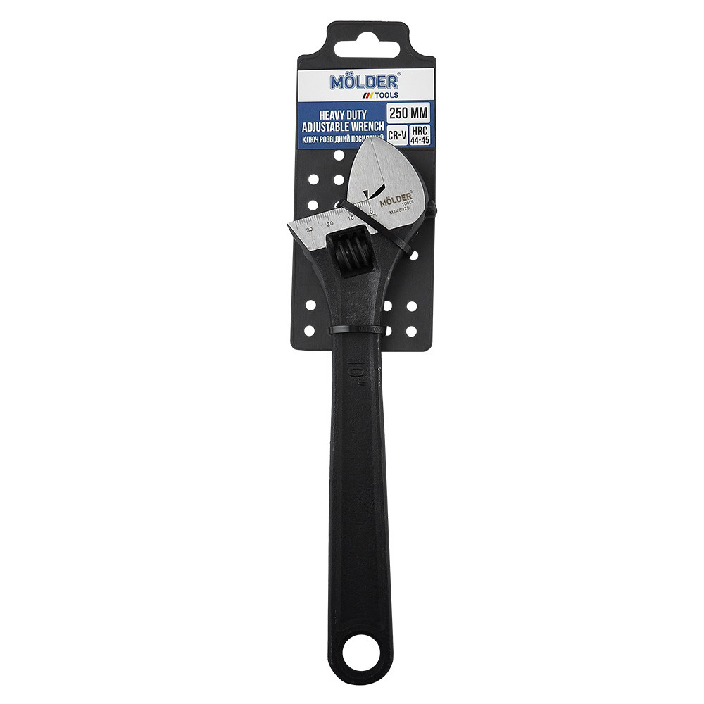 Розвідний ключ посиленої міцності 250 мм хром-ванадієвий MOLDER (MT48025), фото 1