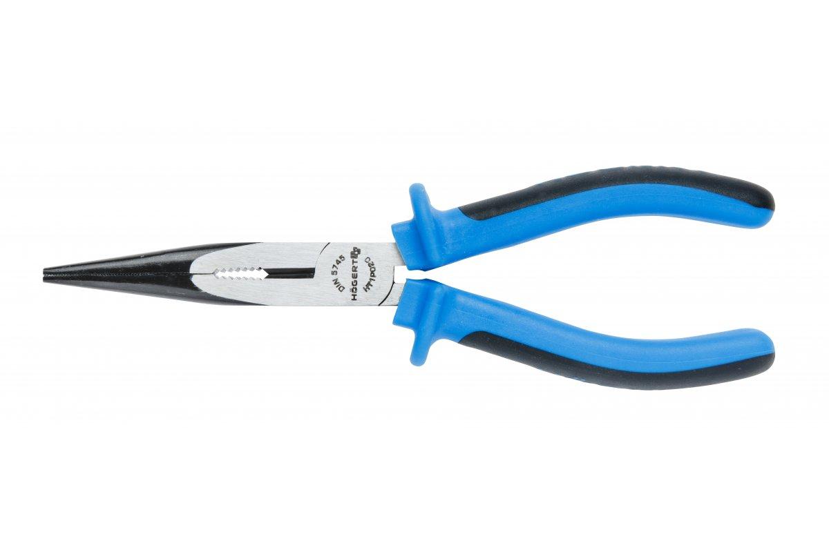 Плоскогубці подовжені прямі губки 160 мм від Hogert артикул HT1P016, фото 1