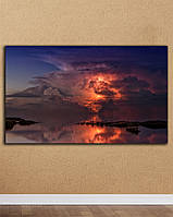 Картина з озером для спальні - В Очікуванні Бурі - 40х60 см