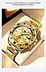 Годинник Olevs 5885 Gold чоловічий | Стильний наручний годинник кварцовий золотий з датою, водозахист, фото 2