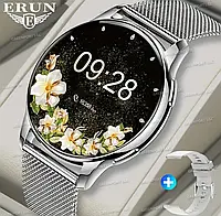 Смарт часы женские умные Smart watch серебристые для андроид и ios круглые лучший водонепроницаемые браслет