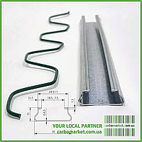 Профіль алюмінієвий 30мм з пружиною зіг-заг для кріплення плівки (комплект 3 м.п.) Україна