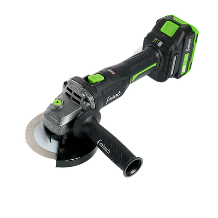 Потужна кутова безщіткова шліфмашина FELSO GC2040BL : з АКБ 20V 4 Ah+ЗП, диск 125 мм, фото 1