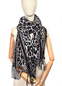 Шарф кашеміровий палантин з леопардовим принтом Леонард