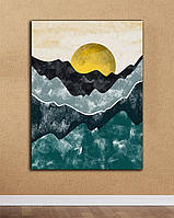 Картина для спальні - Захід у Хвилях Лісу - 30х40 см