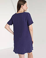 Муслінова сорочка для пологів (синій), фото 4