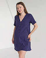 Муслінова сорочка для пологів (синій), фото 5