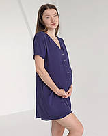 Муслінова сорочка для пологів (синій), фото 6