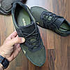 Чоловічі шкіряні кросівки (натуральна шкіра) хакі демісезонні, взуття для чоловіків на весну осінь, розміри 40-45, фото 4