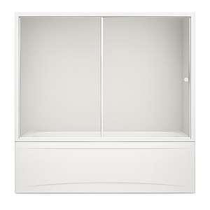 Штора для ванної KO&PO F 150 (W-2) 150х140 см двосекційні розсувні скло матове