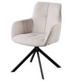 Поворотний стілець Hamster м'яке крісло в тканинній оббивці бежевого кольору, фото 2