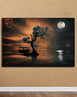 Картина для спальні - Захід в місячному сяйві - 40х60 см