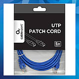 Патч-корд UTP Cablexpert (PP12-2M/B) літий, 50u "штекер із засувкою, 2 м, синій, фото 4