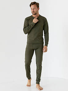 Комплект термобілизни чоловічий (кофта, штани) S - Оливковий