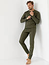 Комплект термобілизни чоловічий (кофта, штани) S - Оливковий, фото 6