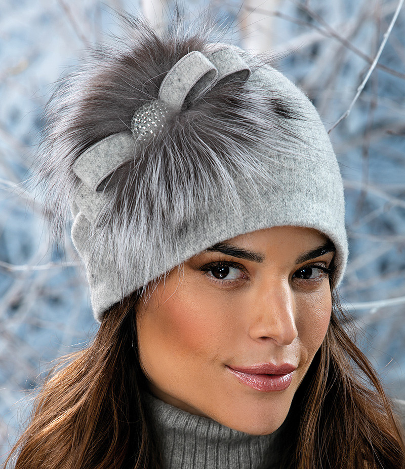 Модна шапка-банданаWilli «Bavaria», з ефектним декором, у кольорі світло-сірий меланж., фото 1