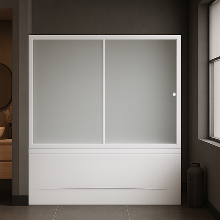 Штора для ванної KO&PO F 170 (W-2) 170х140 см розсувні скло матове, фото 2