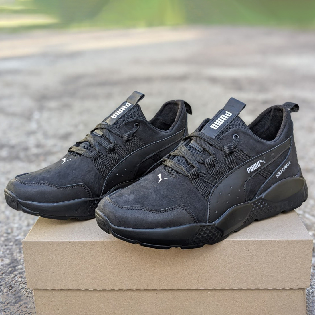 Чоловічі шкіряні кросівки (натуральна шкіра) чорні демісезонні для чоловіків на весну осінь, розміри 40-45, фото 1