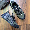 Чоловічі шкіряні кросівки (натуральна шкіра) хакі демісезонні, взуття для чоловіків на весну осінь, розміри 40-45, фото 8