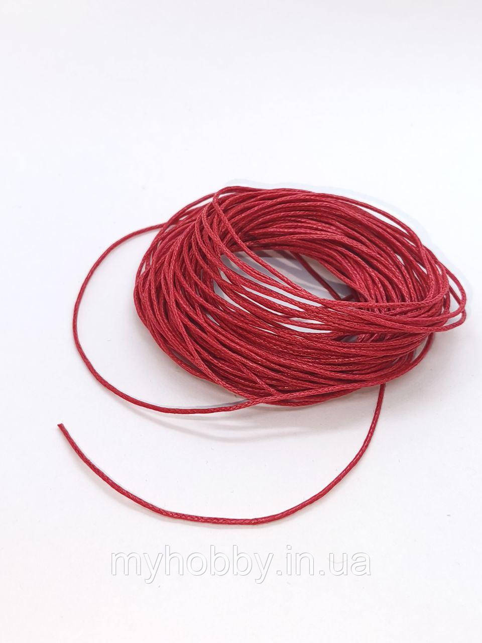 Шнур бавовняний Червоний -10м відрізок, фото 1
