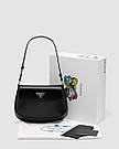 💎 Prada Cleo Lacquered Leather Mini Bag Black 22 х 17 х 3 см, фото 4